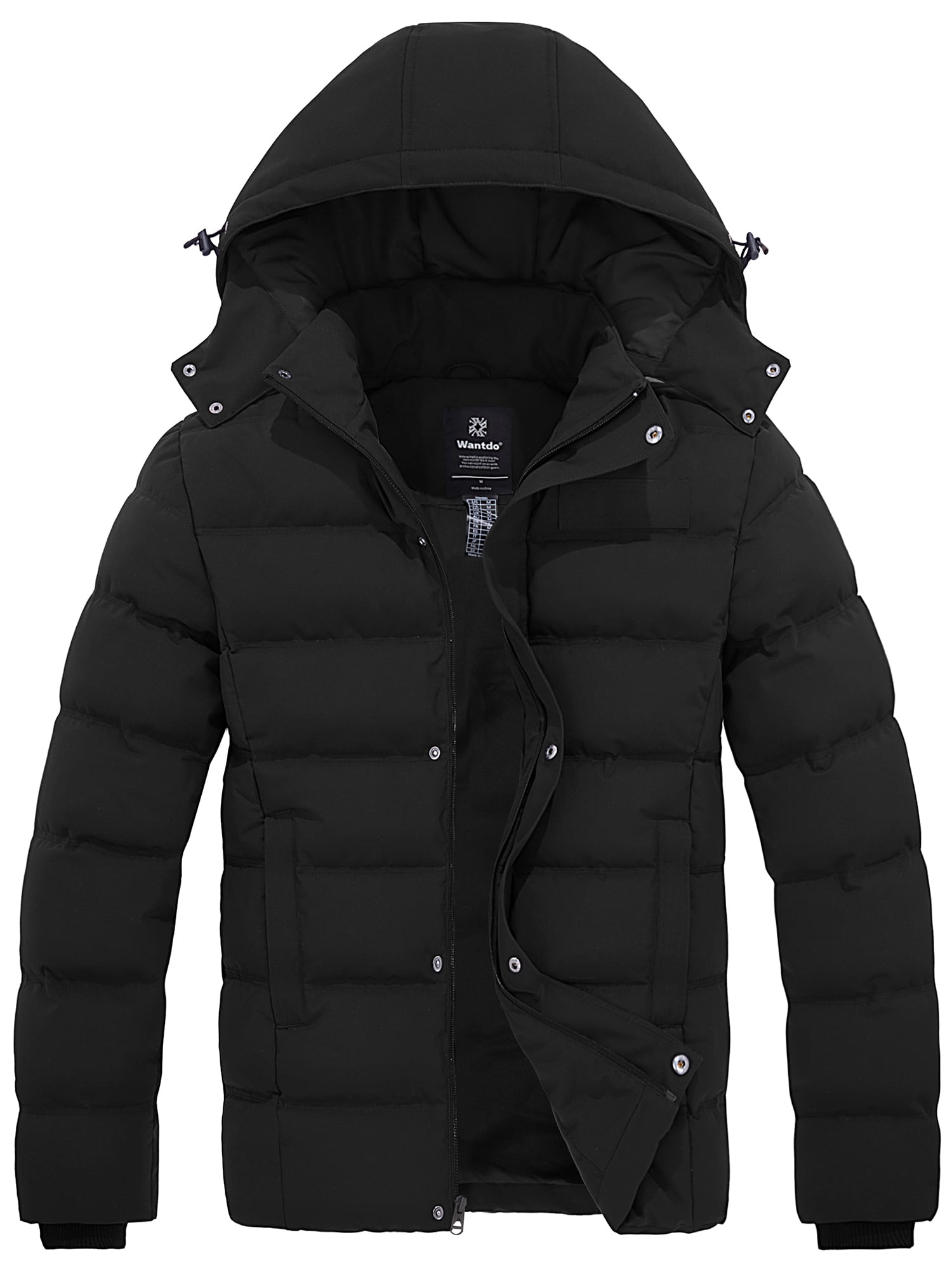 Wantdo Men's Winter Jacket Quilted Puffer Coat Recycled Winter Coat