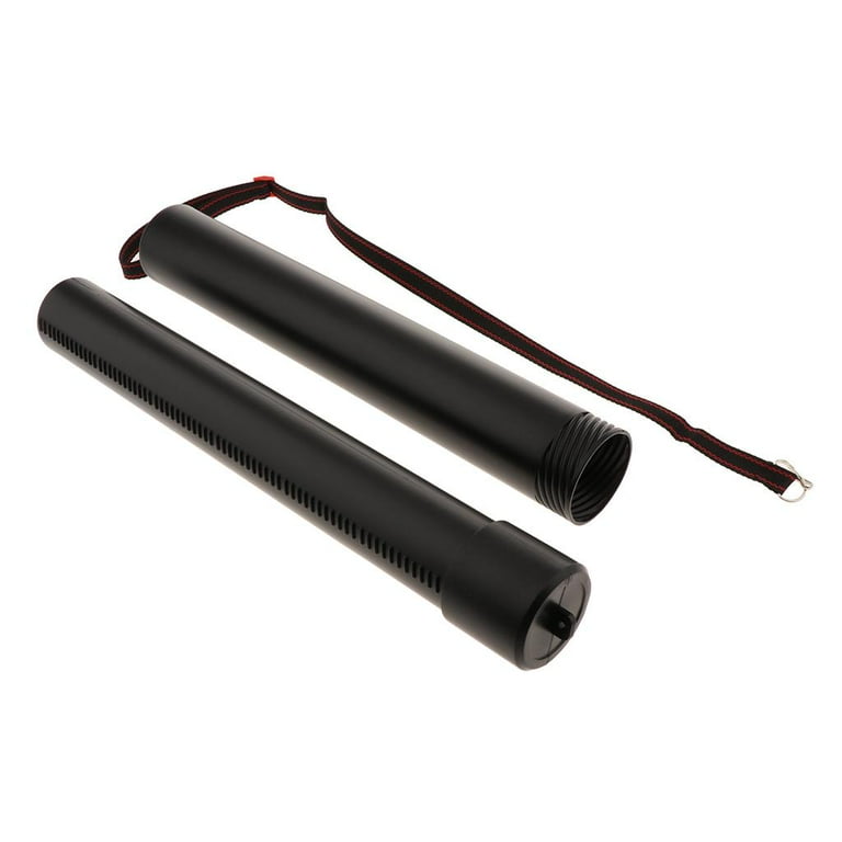 Drawing Poster Tube, Telescoping, Plastic, Waterproof, Light, Black with  Strap DEWEL