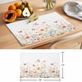 thumbnail image 6 of Pink Orange Flower Placemats Set of 4, Watercolor Butterfly Non-Slip Place Mats Washable Table Mats for Kitchen Dining Table Decorations Indoor/Outdoor, 6 of 9