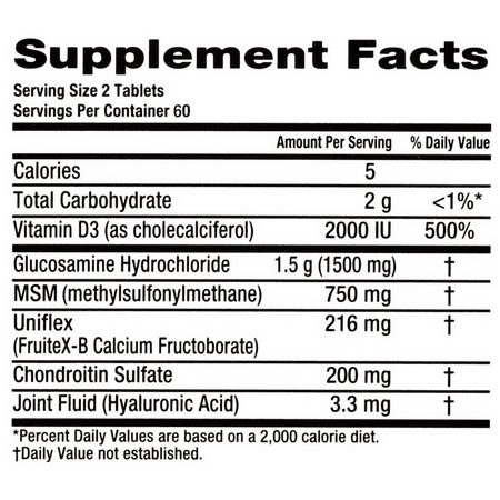 Move Free Advanced Plus MSM Coated Tablets, Joint Health Supplement with Glucosamine and Chondroitin, 120 Count