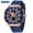 Blue & Rose Gold, variant on Men's Sports Watch Waterproof Silicone Dual Display Wristwatch Electronic Watch