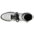thumbnail image 5 of Sam Edelman Jennifer Bright White Leather Lace Up Studded Combat Ankle Boots (Bright White Leather, 9), 5 of 6