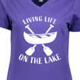 thumbnail image 4 of Inktastic Living Life On The Lake Women's V-Neck T-Shirt, 4 of 5