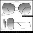 thumbnail image 3 of Womens Rimless Butterfly Metal Chain Jewel Arm Fashion Sunglasses Silver Black - Smoke, 3 of 8