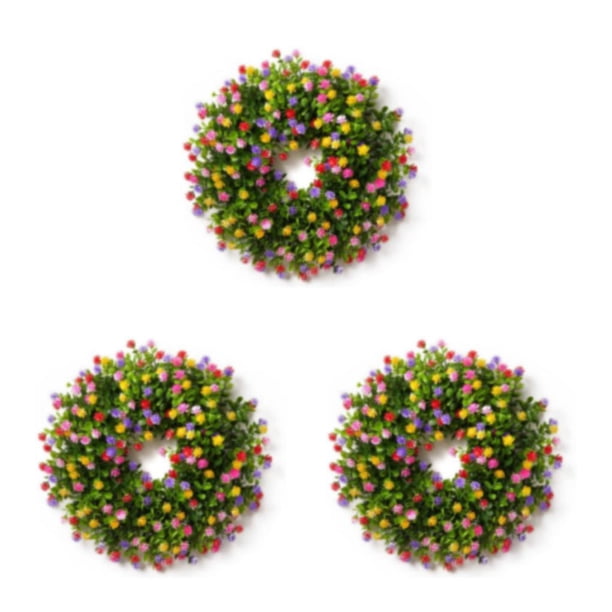 Moyic Guirnalda de plantas artificiales, guirnalda grande de verano para puerta delantera, ventana, hogar, granja, boda, fiesta, hogar Type1 NO1