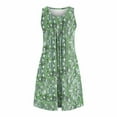 thumbnail image 6 of Sakmal Moomoo Night dress for Women Green Knee Length Soft Vintage Night dress Sleeveless Floral Sleep Tanks with Pockets, 6 of 7