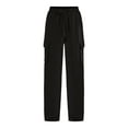 thumbnail image 5 of Scoop Women’s and Women’s Plus Ultimate Scubaknit Wide Leg Cargo Sweatpants, Sizes XS-4X, 5 of 5