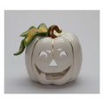 thumbnail image 3 of Ceramic White Pumpkin Tealight Candle Holder 5x4 Fall Halloween, 3 of 5