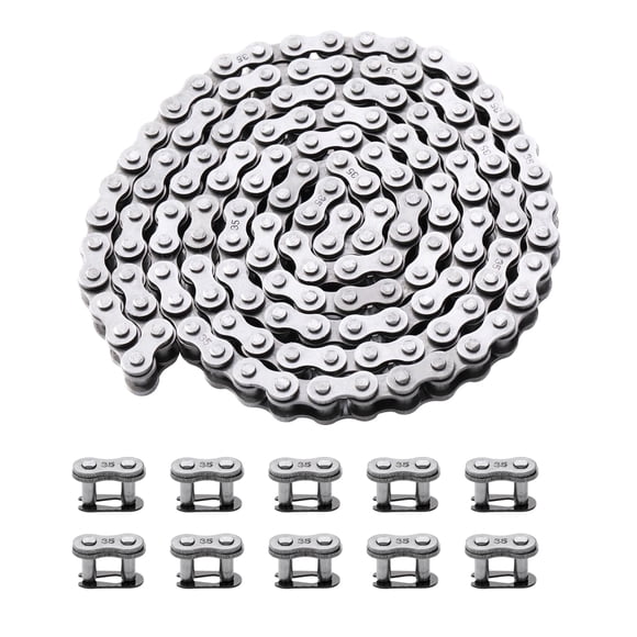 KAMIER #35 Cadena de rodillos de transmisión 140 eslabones para Baja Doodle Bug Racer Blitz DB30 Coleman CT100U CC100X RT100 98cc 100cc 2.8hp Mini Bike Monster Mega Moto 80cc 105cc Motovox MBX10 MBX11