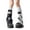 Black cat, variant on Reversible Cats Print Long Leg Warmers Harajuku Punk Knit Footless Flared Socks