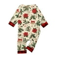 thumbnail image 5 of Onlypjs Family Christmas Pajamas Matching Sets for Men, Women and Couples – Cream Holiday Floral & Pine Print Tops with Red Plaid Pants, 5 of 5