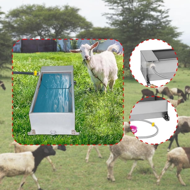 Bebedero automático para , bebedero para exteriores, para terneros, cabras y caballos, dispensador de agua para mascotas de gran capacidad.