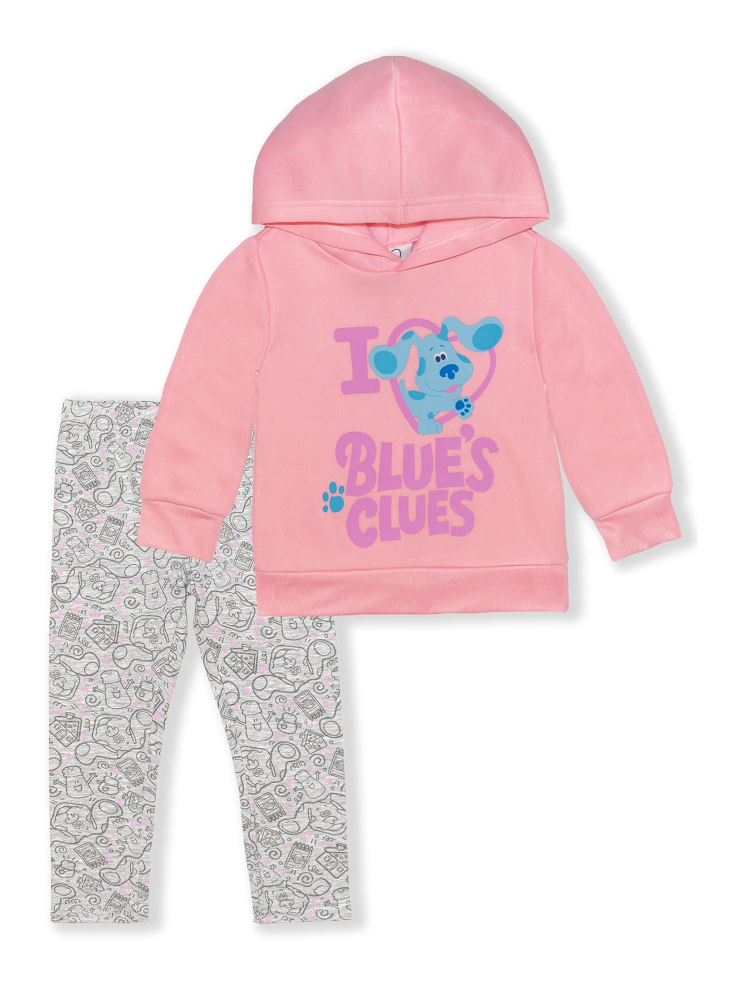 Toddler Unisex 2PC Outfit Sets Sport Style Cat Pullover Hoodie Size 1-4 YRS 
