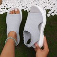 thumbnail image 3 of Rokment Womens Athletic Orthopedic Walking Sandals Lightweight Comfortable Mesh Knit Wedge Slingback Slip on Gladiator Shoes Summer Breathable Sneakers Grey Size 8.5, 3 of 7
