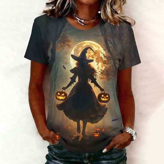 HOMBOM Womens Oversized T Shirts Festive Short Sleeve Crewneck Funny Soft Womens Basic Pullover Baggy Shirts,XXXXXL