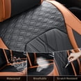 thumbnail image 4 of FLORICH Car Seat Covers Front Pair, Universal Leather Seat Covers Full Coverage, Waterproof for Most Car Truck SUV, Brown & Black, 4 of 9