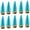 Blue, variant on 10pcs 4inch Mini Christmas Tree Bottle Brush Trees Chrismas Village Trees Ornaments Mini Plastic Christmas Trees with Wooden Base for Christmas Decoration Miniature Chrismas Tree