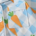 thumbnail image 4 of Hessimy Newborn Baby Girl Golf Outfit Smocked Golf Cart Bubble Romper Ruffle Onesie Bodysuit Infant Summer Clothes(Blue, 4 of 9