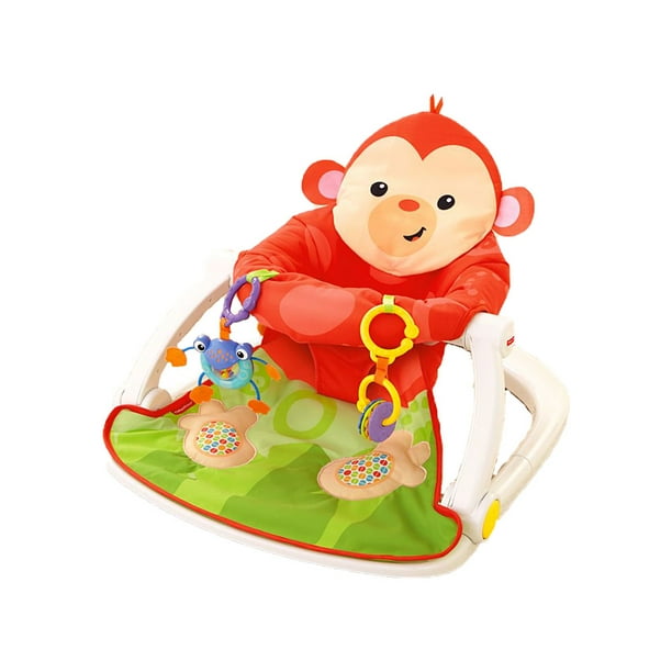 FisherPrice Deluxe Sit Me Up Monkey Floor Baby Activity Play Seat with