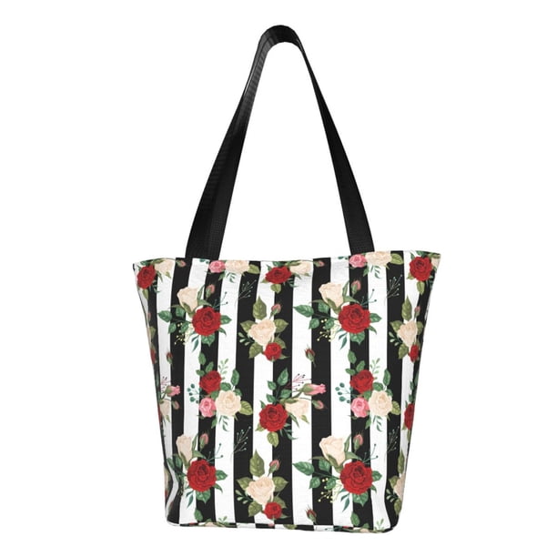 Disketp Rose Flowers Bolsa de Hombro Casual para Mujer, Bolso Cruzado para Compras, Viajes y Uso Diario