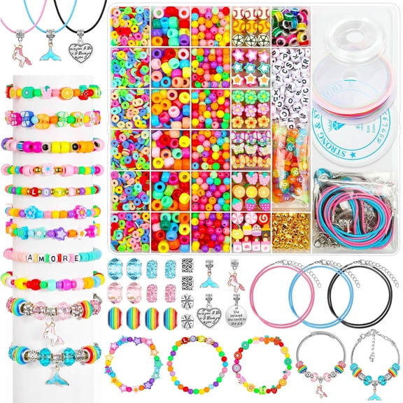 2435 count Bracelet Making Kit Including  Kinds of Beads for  Making, Friendship Bracelets, Necklaces, Beading, Gifts and DIY Crafts