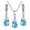 Light Blue, variant on Silver Drop Jewelry Set for Women Cubic Zircon Teardrop Dangle Earrings And Necklace Set for Wedding Bridal Accessories