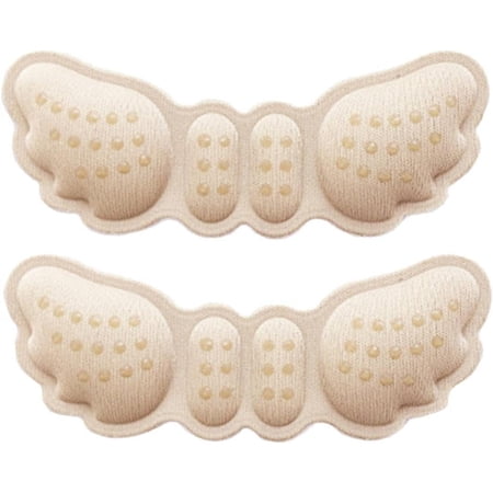 Heel Grips Liner Cushions Inserts, Filler Improved Shoe Fit and Comfort, Prevent Heel Slip and Blister, Butterfly Wings Design 4D High High Heel Shoe Stickers, 03#-beige(thick Style)