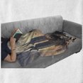 thumbnail image 6 of City Soft Flannel Fleece Blanket, Spacecraft in Formation Futuristic Alien City on Water Huge Planet in the Backdrop, Cozy Plush for Indoor and Outdoor Use, 60" x 80", Peach Tan Blue, by Ambesonne, 6 of 6