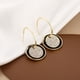 thumbnail image 5 of HomeKingdee Fashion Black Round Exquisite C-Shaped Earrings - Alloy Ear Jewelry for Women and Girls for Various Occasions, 5 of 5