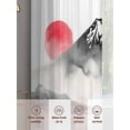 thumbnail image 6 of Pink Floral Sheer Curtains 84 Inch Length 2 Panels Set Window Treatments, Tree Mountain Retro Art Botanical Rod Pocket Semi Curtains for Living Room/Bedroom/Kitchen Décor, 104"W x 84"L, 6 of 7
