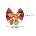 thumbnail image 3 of NSESSHome 4 PCS Mini Christmas Bows with Bell, Xmas Plaid Tiny Bows for Christmas Tree, Wreath, Crafts, Gift Decor, 3 of 6