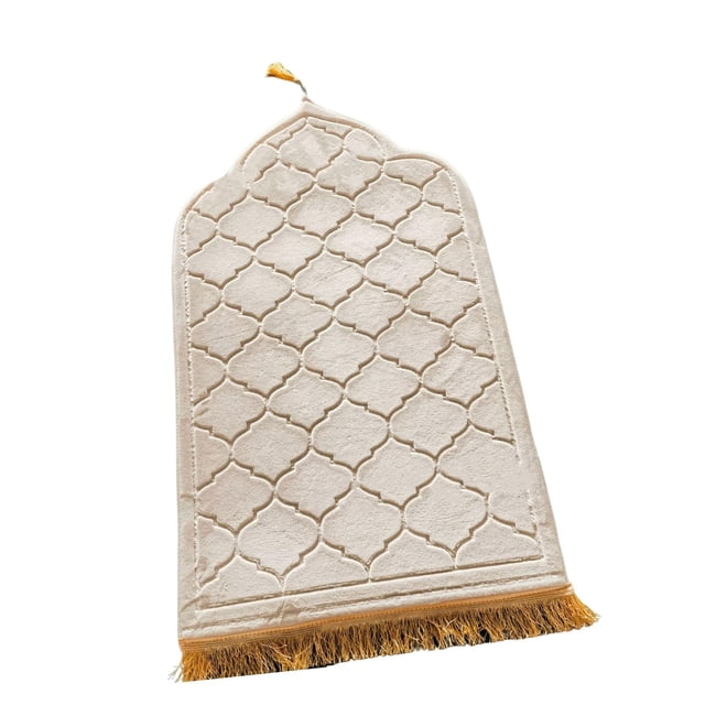 Irregular Prayer Rug Portable Blanket for Cafe Indoor Office Living Room Holiday Milky White