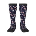 thumbnail image 2 of Picia Women Crew Soft Moisture-wicking Socks Retro Rabbit Flower Pattern Design Cotton Socks, One Size fit All, 2 of 9