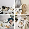 thumbnail image 3 of Cat Blanket Animals Pet Pattern Throw Blanket Super Soft Flannel Fleece Blanket Lightweight Fluffy Plush Bed Blanket for Cat Lovers Kids Girls Women Adults 50"X60", 3 of 6