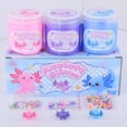 thumbnail image 3 of Slime Kit D'ALBA Axolotl Butter Slime, 100 ml, paquete de 3 unidades con dijes, 3 of 7