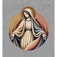 thumbnail image 2 of Virgin Mary  Adult Heather Gray Long Sleeve Hoodie-Medium, 2 of 6