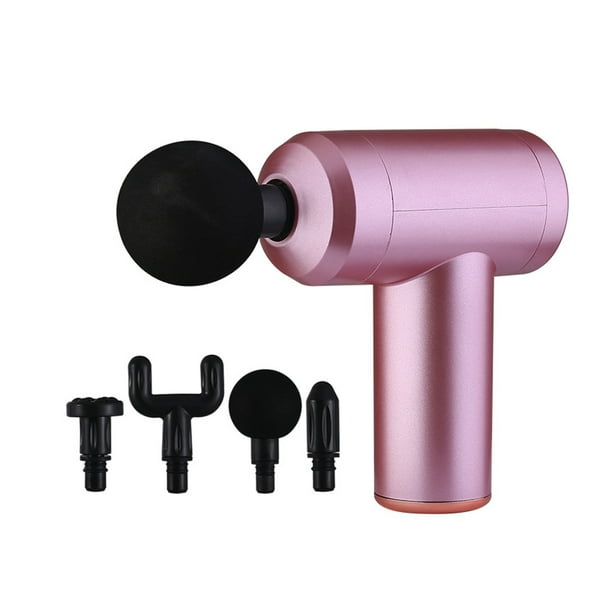 Qarigey Mini masajeador muscular eléctrico recargable ajustable percusión  relajación cuerpo pierna masaje salón Fitness masajeadores Rosado