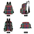 thumbnail image 4 of FORMRS Mini Backpack Purse for Women Quilted Travel Daypack Casual Shoulder Bag, Red Green Pattern, 4 of 7