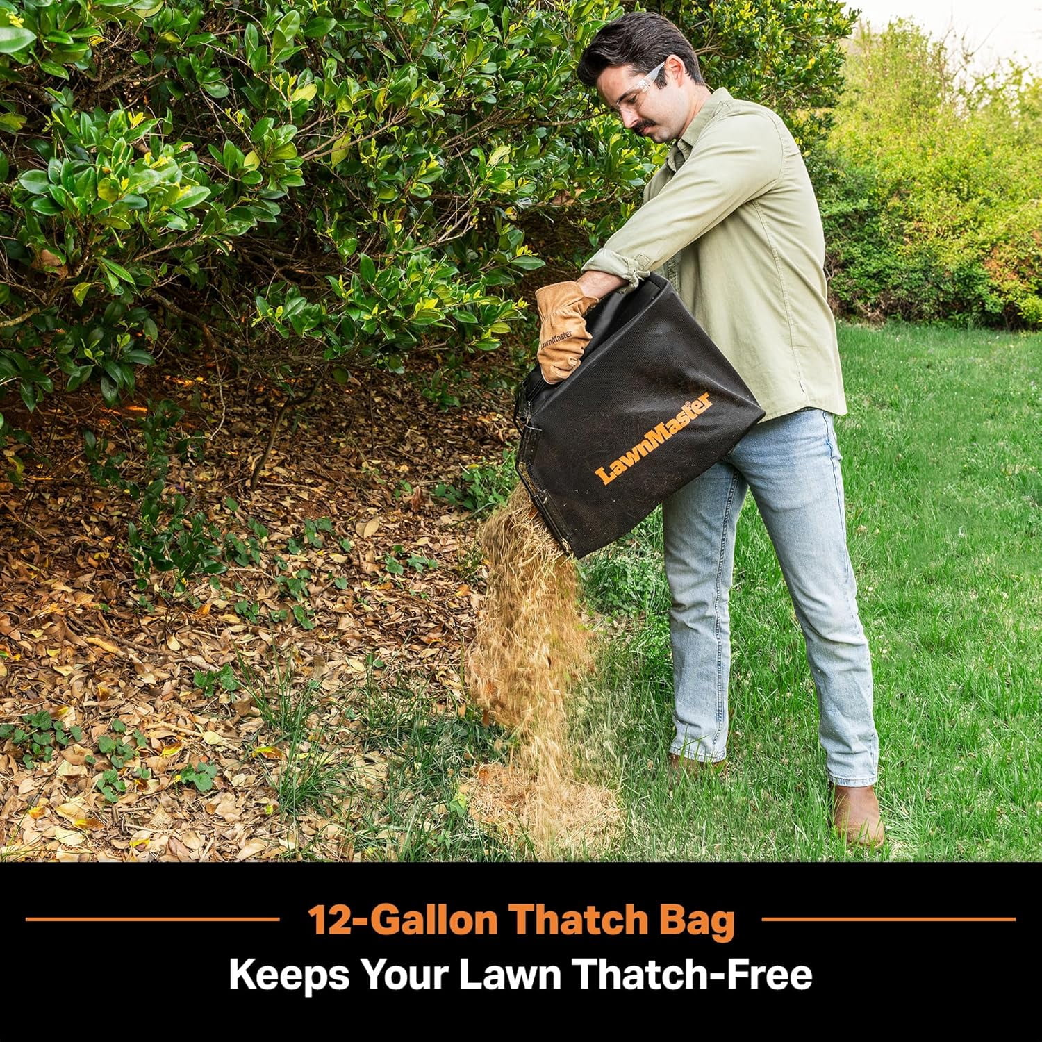LawnMaster 48V MAX Brushless 16” Cordless Scarifier & Dethatcher with Removable Thatch Collection Bag Quick-Fold – CLGVB4816