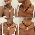 thumbnail image 4 of Adjustable Cotton Chokers Necklace Heart Pendant Stackable Chain Jewelry Alloy Conch Starfish Pendant Jewelry For Women, 4 of 20