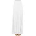 thumbnail image 2 of Made by Johnny Women's Solid Maxi Skirt with Elastic Waist Band L WHITE, 2 of 5