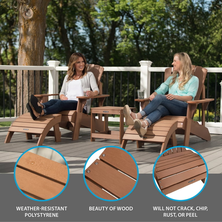 Lifetime Outdoor Polystyrene Adirondack Chair Brown 60064