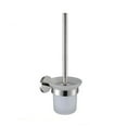 thumbnail image 3 of NUOLUX Toilet Brush and Holder Set Wall Mounted Stainless Steel Handle Glass Holder for Bathroom, 3 of 5