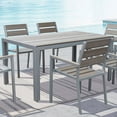 thumbnail image 3 of CorLiving Gallant Sun Bleached Grey Outdoor Dining Set, 3 of 7