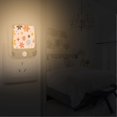 thumbnail image 2 of Yayeee 2-Pack Plug in LED Night Lights with Light Sensors Motion Detectors, Colorful Retro Floral, 2 of 7