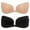 Black&Beige, variant on 2 Packs Strapless Push-up 3/4 Cup Self Adhesive Invisible Backless Wing Reusable for Backless Wedding Dresses and Evening Gowns