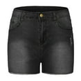 thumbnail image 6 of Beugl Womens Shorts Clearance, Womens Fashion Ripped Jean Shorts Ripped Jeans High Waisted Pant Slim Fit Pantalones Biker Shorts Women Jean Shorts Women Grey M, 6 of 8