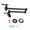 Matte Black, variant on Wall Mounted Kitchen Faucet Single Cold 360 Degree Rotating Water Sink Tap Folding Extension Stretchable Copper Faucet for Vegetable Washing, Matte Black (15.7 Inches / 40 cm)