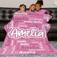 thumbnail image 4 of Custom Blanket with Name Personalized Blankets for Kids Adult Boys Girls Flannel Monogrammed Customized Blankets Throw (40''''x50''''), 4 of 6