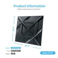 thumbnail image 3 of Art3d 19.7 in x 19.7 in ‎Black 3D Pvc Wall Panels, Decorative Wall Tile (32 sq. ft./Box), 3 of 6